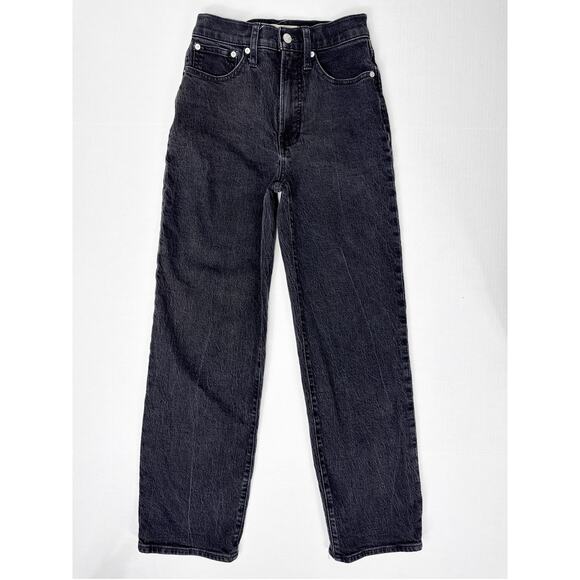 Madewell The Perfect Vintage Wide Leg Jean Womens Size 24 Black High Rise - Picture 1 of 9